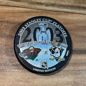 2003 Stanley Cup Playoffs Hockey Puck Wild Ducks Western Conference - *LIMITED
